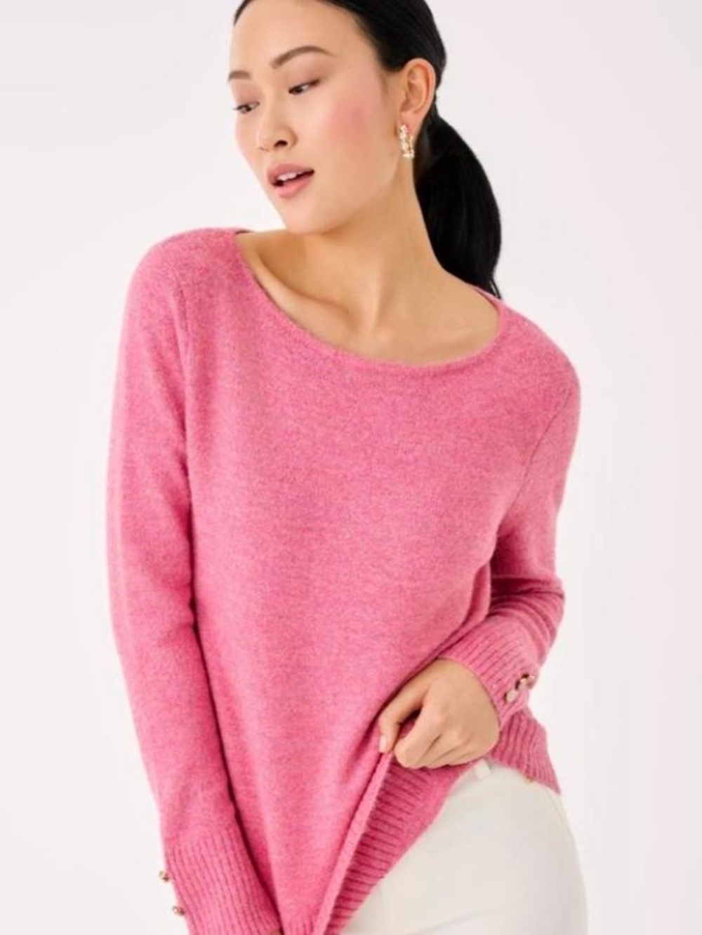 Lilly Pulitzer Pink Lola Sequin Sweater (Size Small)